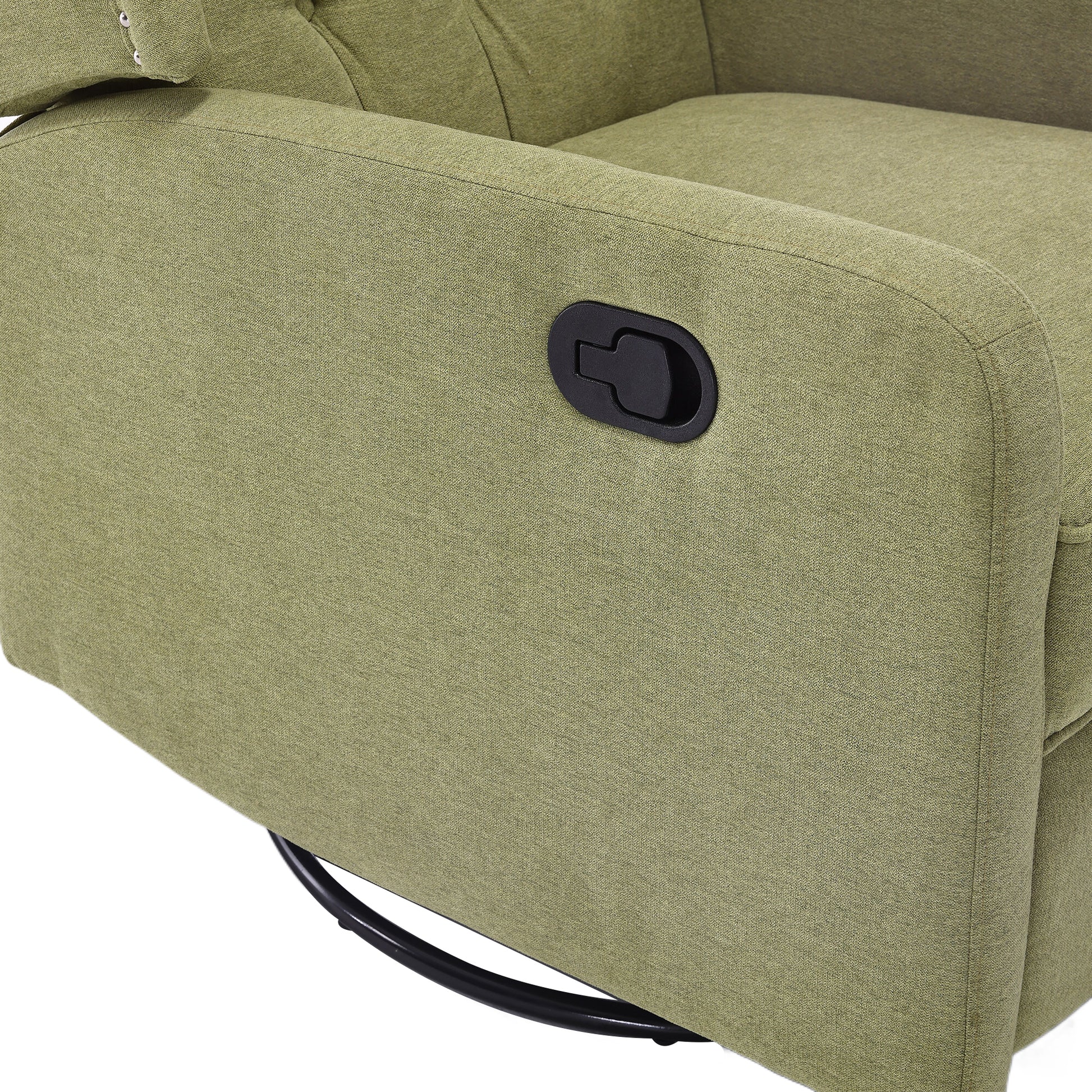 Coolmore Rocking Recliner Chair,360 Degree Swivel Nursery Rocking Chair,Glider Chair,Modern Small Rocking Swivel Recliner Chair For Bedroom,Living Room Chair Home Theater Seat Ovive Green Olive Green Linen