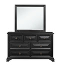 Rex Black Mirror Black Solid Wood Mdf