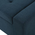 Guernsey Ottoman Navy Blue Fabric