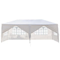 10X20' Outdoor Garden Gazebo Wedding Party Tent Canopy Marquee With 6 Removable Sidewalls White Metal