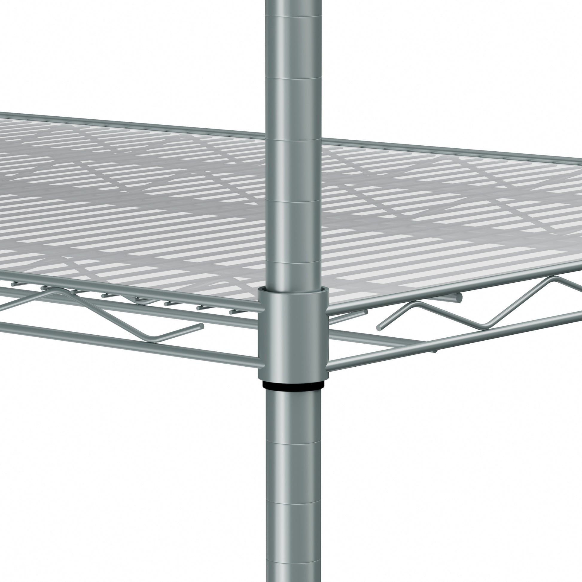 5 Tier Heavy Duty Adjustable Shelving And Racking, 300 Lbs. Per Wire Shelf, With Wheels And Shelf Liners, For Warehouses, Supermarkets, Kitchens, Etc. 59.45 "L 24.02 "W 71.65 "H,Gray Gray Steel