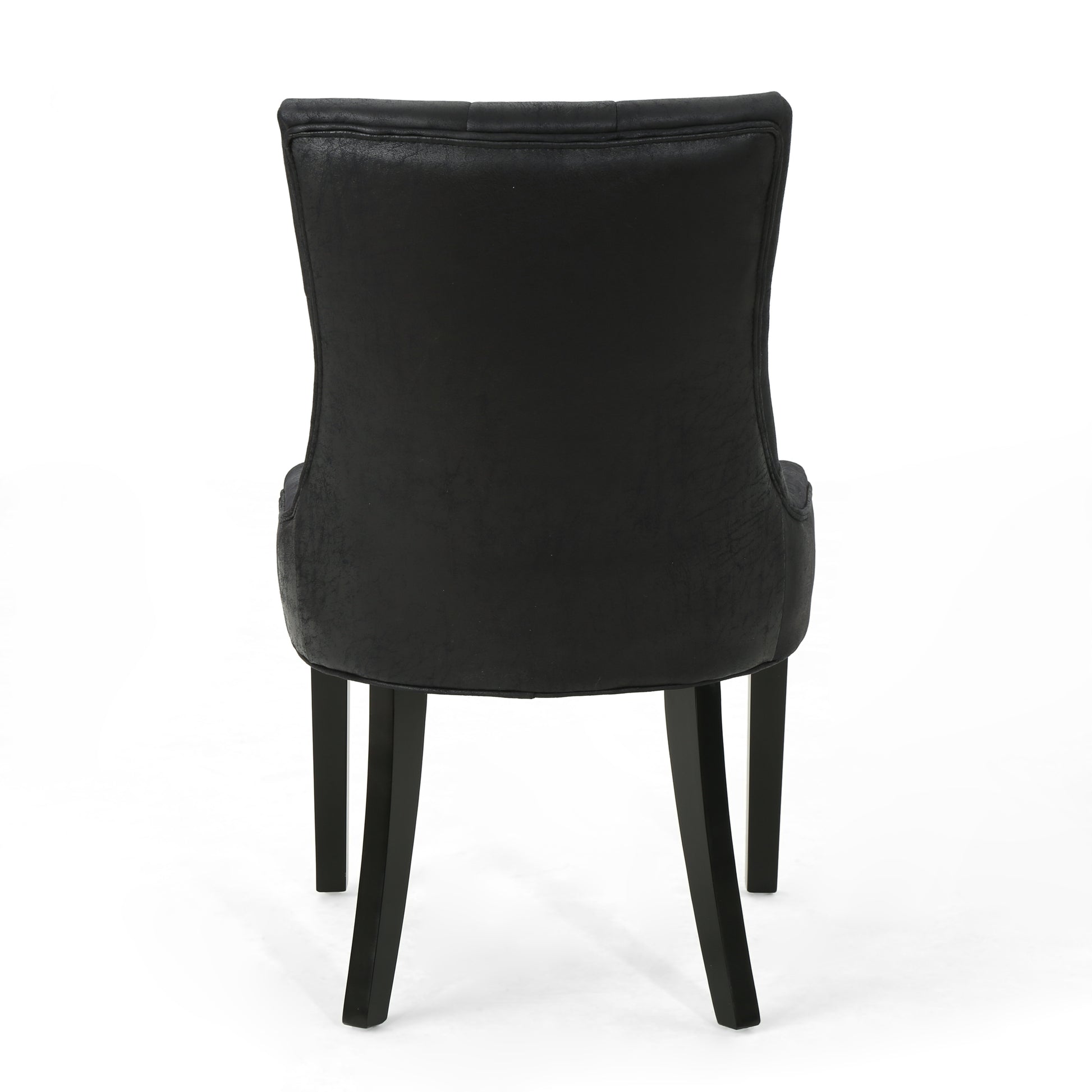 Cheney Dining Chair Kd Mp2 Set Of 2 Black Microfiber