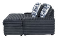 Shine Grey Lounger Sofa With Usb Gray Fabric