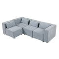 Modular Sofa Grayish Blue Chenille Fabric, Simple And Grand, The Seat And Back Is Very Soft. This Is Also A Knock Down Sofa Grayish Blue Chenille 4 Seat