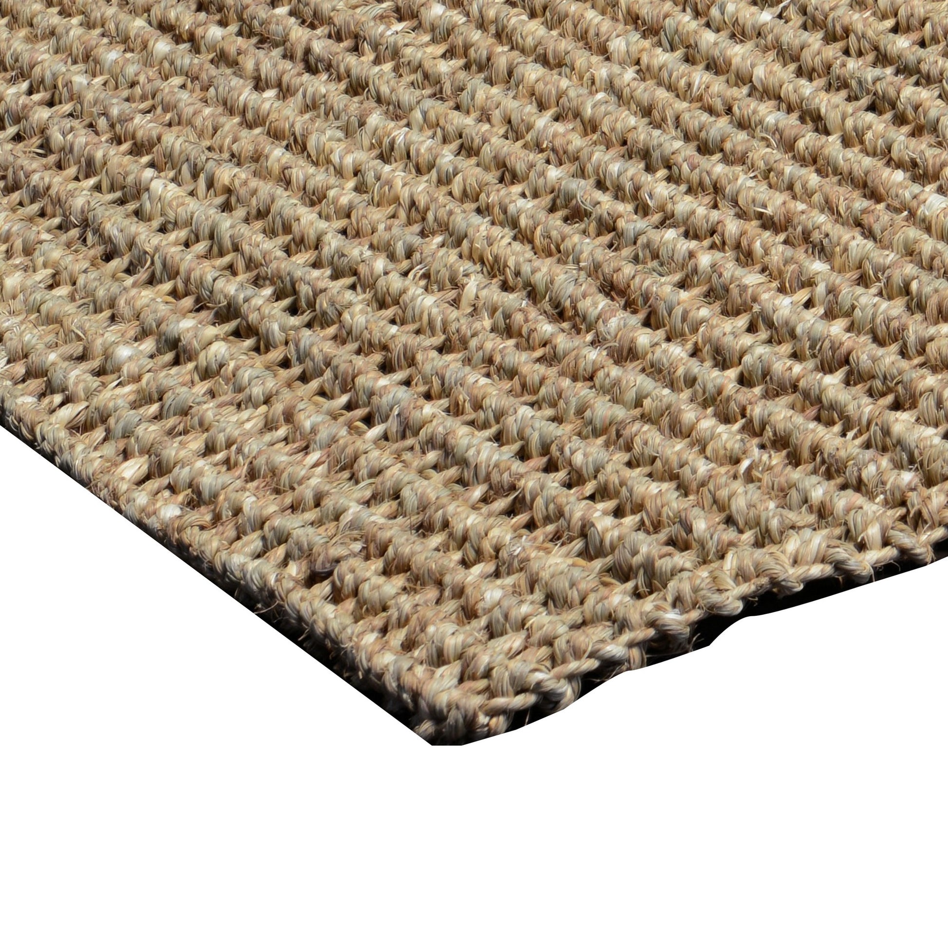 Quell 2 X 3 Handwoven Area Rug, Natural Brown Seagrass, Braided Design Brown Jute