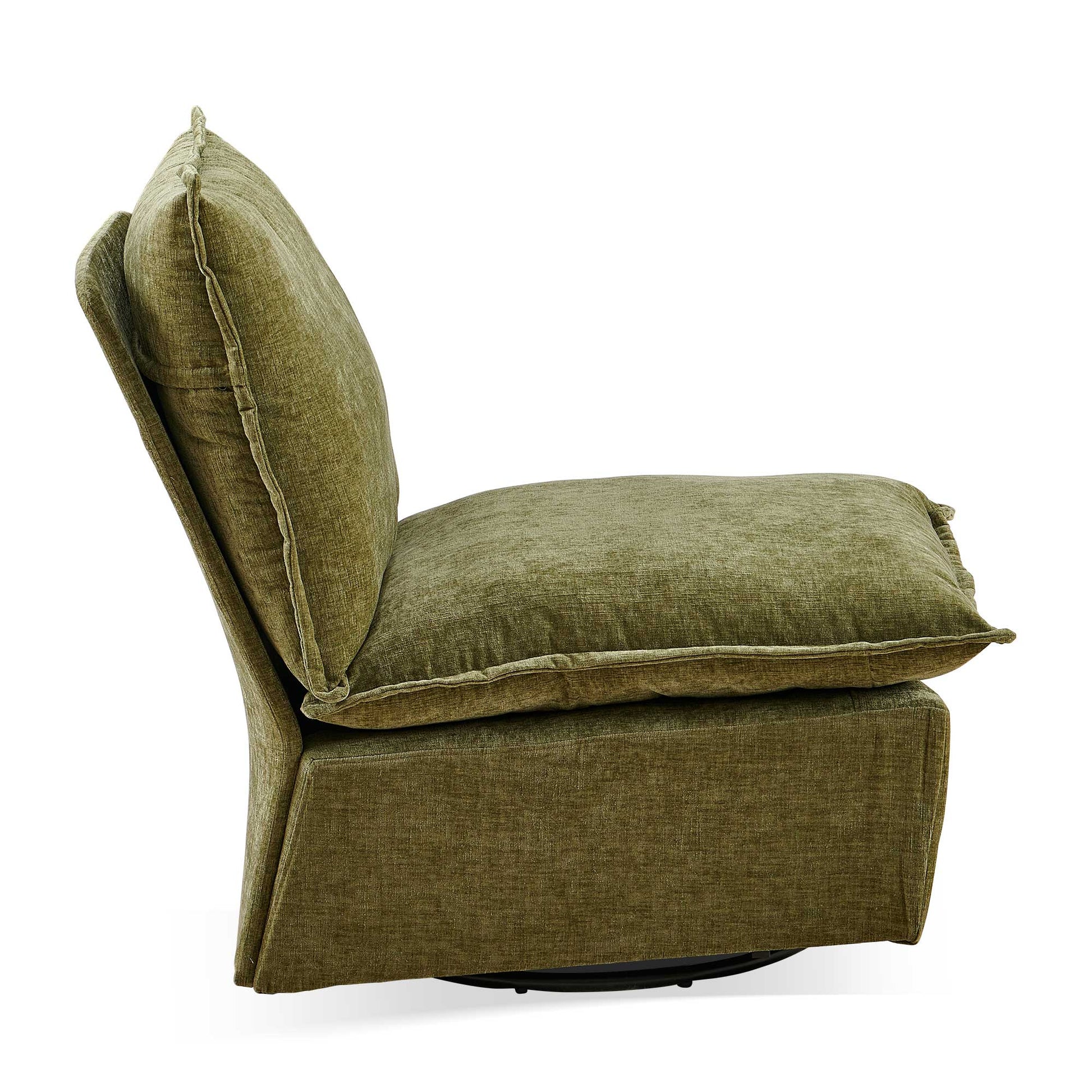 Detachable Green Chenille Single 360 Swivel Rocking Rocker,360 Swivel Sofa Chair & Single Sofa Lounge, Comfortable Seating For Living Room & Bedroom,Green Sofa 1Pc Green Primary Living Space Modern Foam Chenille