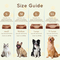 28'' Orthopedic Dog Bed For Medium Dog, Memory Foam Dog Bed, Egg Crate Foam Dog Couch Bed With Washable Removable Cover, Brown Brown Faux Fur