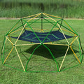 13Ft Geometric Dome Climber Play Center, Kids Climbing Dome Tower With Hammock, Rust & Uv Resistant Steel Supporting 1000 Lbs Yellow Metal