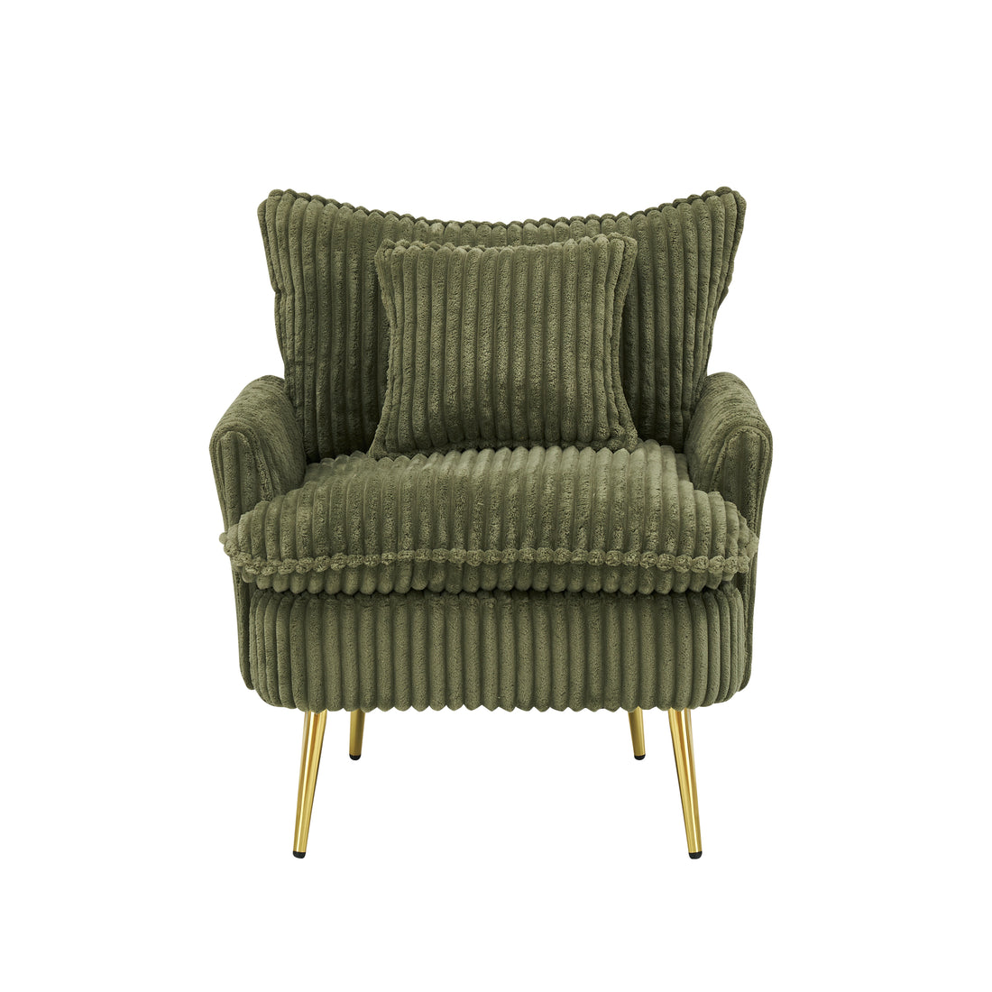24003 Seat Office, Home, Children'S Use, Princess Chair, Leisure Chair Green Corduroy