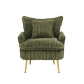 24003 Seat Office, Home, Children'S Use, Princess Chair, Leisure Chair Green Corduroy