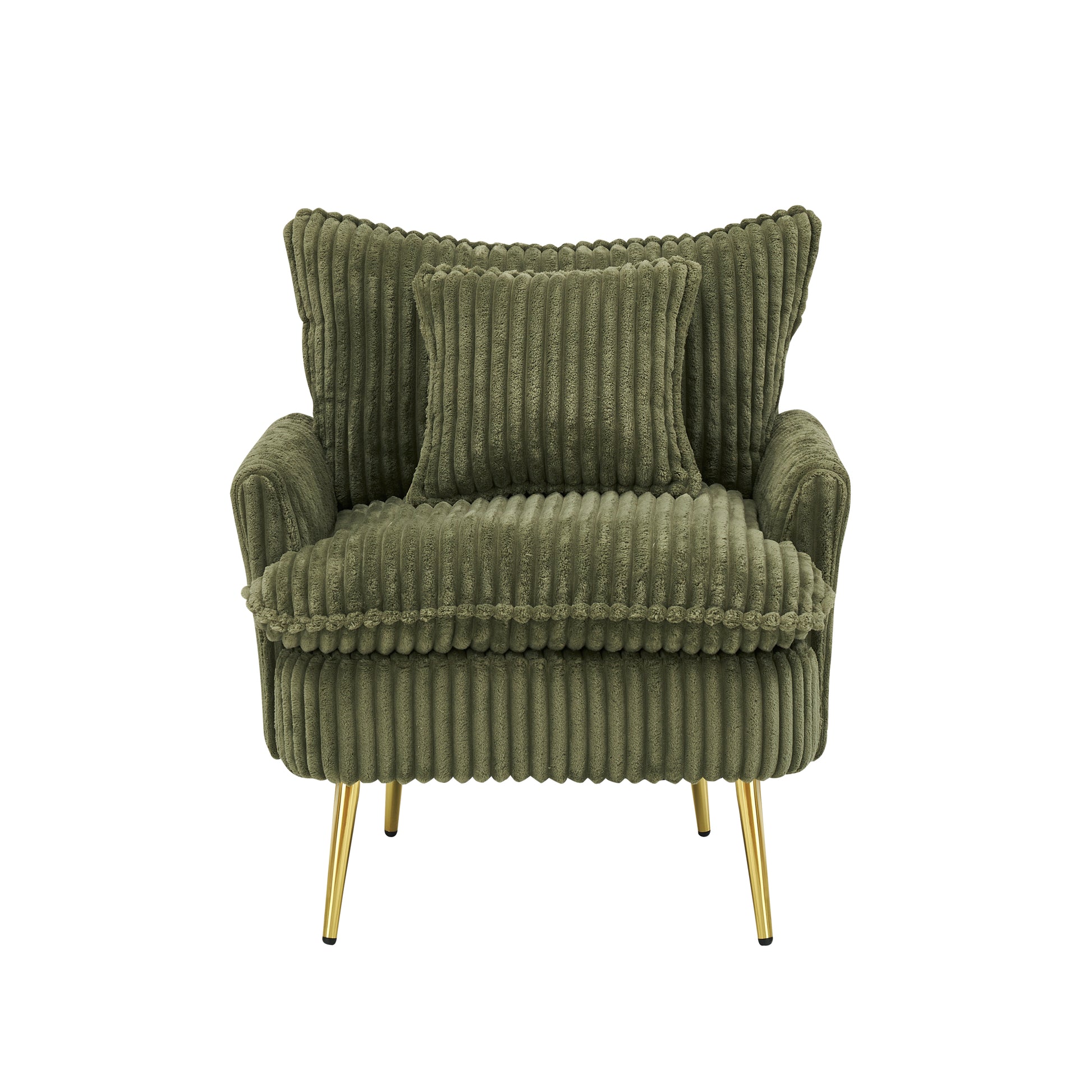 24003 Seat Office, Home, Children'S Use, Princess Chair, Leisure Chair Green Corduroy