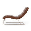 S Chaise Lounge Light Brown Pu