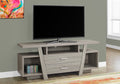 Tv Stand, 60 Inch, Console, Media Entertainment Center, Storage Drawers, Living Room, Bedroom, Brown Laminate, Contemporary, Modern Taupe 80 89 Inches Particle Board