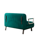 39 Convertible Chair Bed, Tri Fold Sofa Bed With Adjustable Backrest & Pillow, Leisure Chaise Lounge Couch With Sturdy Steel Frame For Home & Office, Comfortable Sleeper Chair Antique Green Antique Green Velvet Primary Living Space Medium Firm