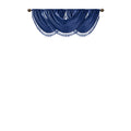 Faux Silk Waterfall Embellished Valance Navy 38X46