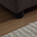 Cloud Style Sofa, Teddy Velvet Fabric, Comfy Padded Cloud Couch For Living Room, Apartment Dark Gray Light Brown Velvet Wood Primary Living Space Modern Polyester 2 Seat