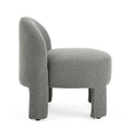 Hoop Gauze Lounge Chair With Sof Cushion And Backrest, Need To Be Assembled, Suitable For Living Room'Bedroomldining Roomgrey 24.5