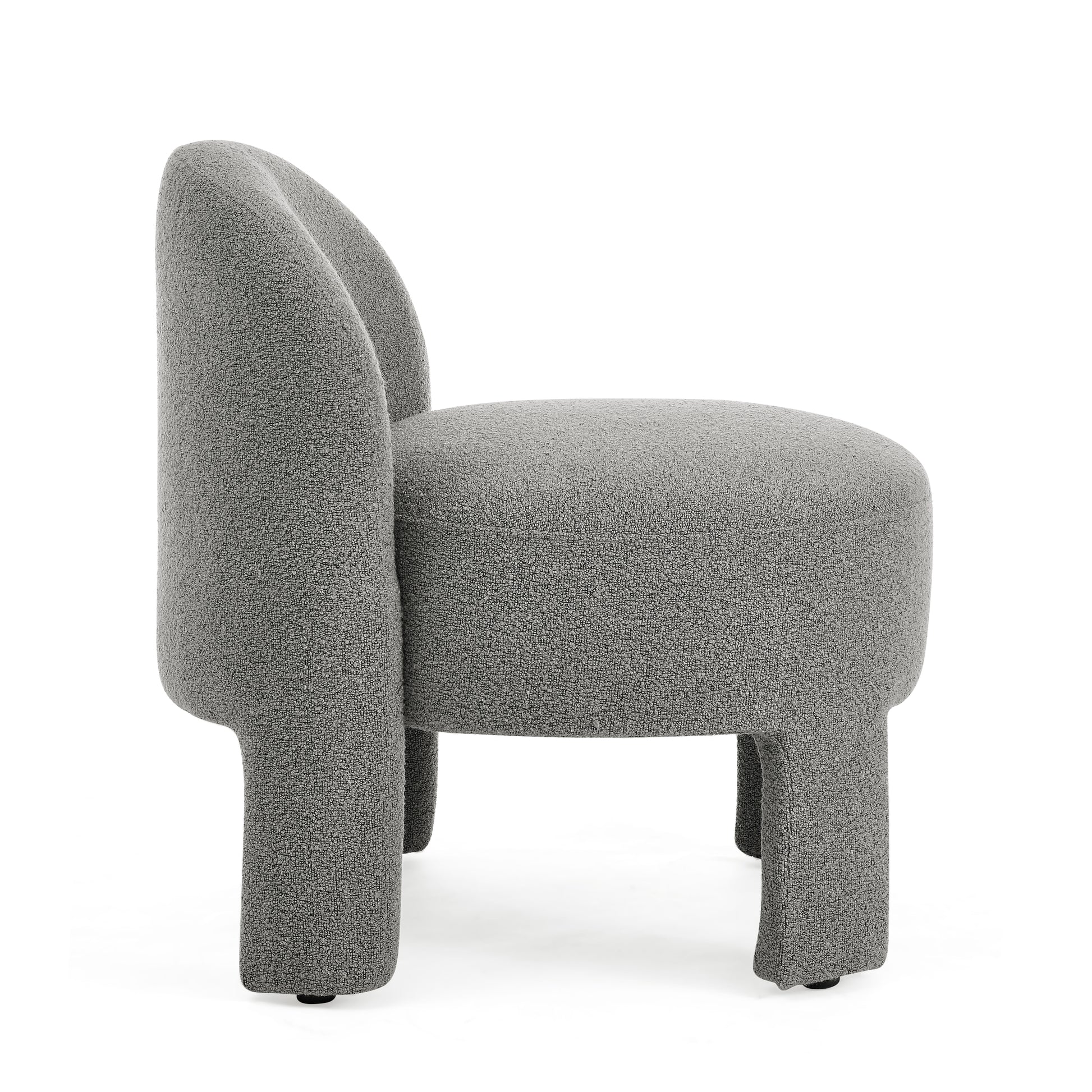 Hoop Gauze Lounge Chair With Sof Cushion And Backrest, Need To Be Assembled, Suitable For Living Room'Bedroomldining Roomgrey 24.5"28.75"28.75" Grey Foam