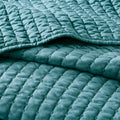 3 Piece Quilt Set Teal King Cal King King Teal Microfiber