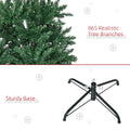 Homcom 7' Tall Unlit Slim Fir Artificial Christmas Tree With Realistic Branches, And 865 Tips, Green Green Plastic