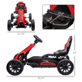 Aosom 12V Electric Go Kart For Kids, Outdoor Ride On Toy With Forward Backward Drive & Adjustable Speed, Gift For Child 3 8 Years Old, Red Red Iron Plastic