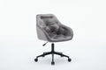 Elegent Velvet Office Chair With Wheels, Makeup Vanity Chair Height Adjustable For Teens Women Girls, Comfy Swivel Modern Leisure Armchair For Home Office, Bedroom, Study And Vanity. Gray Gray Primary Living Space Luxury,Modern Foam Iron