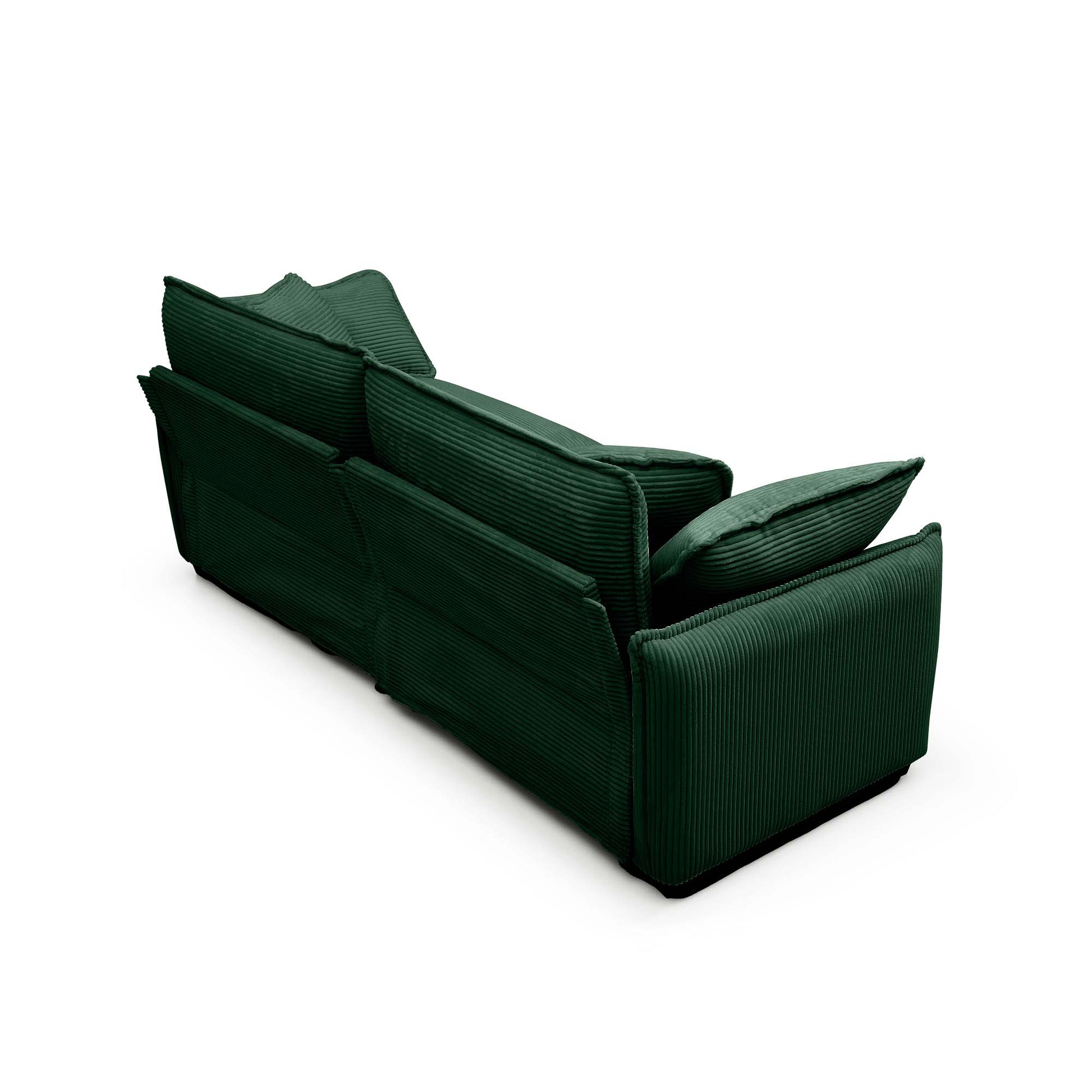 3 Piece Comfortable Oversized Sectional Sofa, One Single Sofa And One 2 Seater Sofa And One 3 Seater Sofa ,Green Corduroy Deep Seat Sofa Green Corduroy 6 Seat
