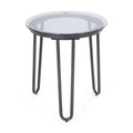 La Jolla Side Table Black Tempered Glass