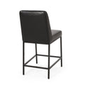 Counter Stool Set Of 2 Black Velvet