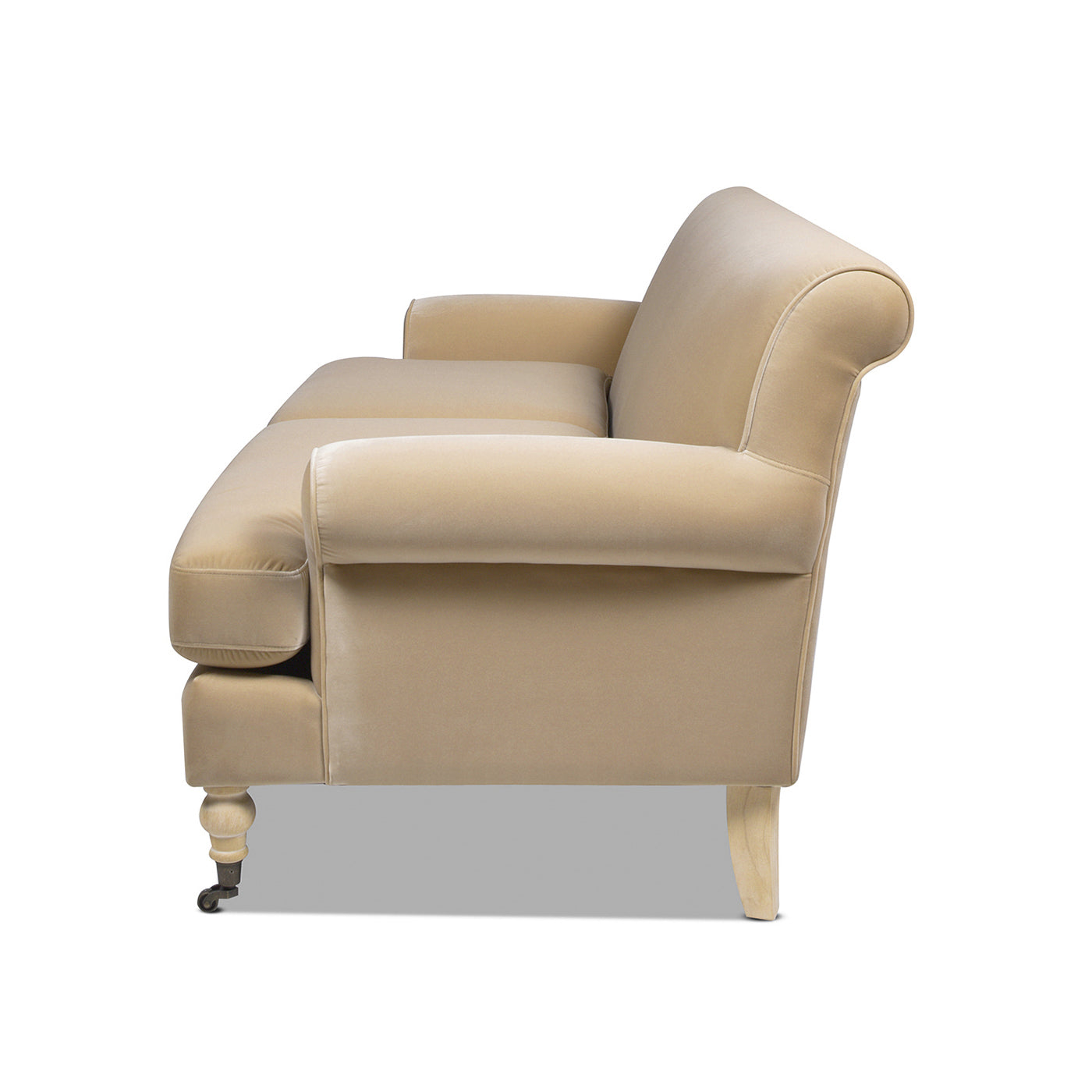 Alana 88" Lawson Two Cushion Tightback Sofa, Fawn Brown Performance Velvet Brown Foam Velvet 2 Seat