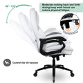 Big And Tall Office Chair White Pu Leather Office Chair White Foam Pu Leather