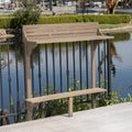 Outdoor Acacia Wood Balcony Bar Table, Gray Finish Gray Garden & Outdoor Acacia Wood