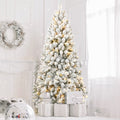 6Ft Pvc Memory Wire Christmas Tree With Light Green,White Polyethylene