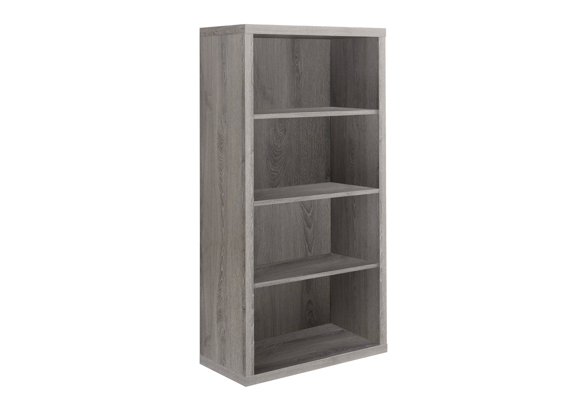 Bookshelf, Bookcase, Etagere, 5 Tier, 48"H, Office, Bedroom, Brown Laminate, Contemporary, Modern Taupe Particle Board