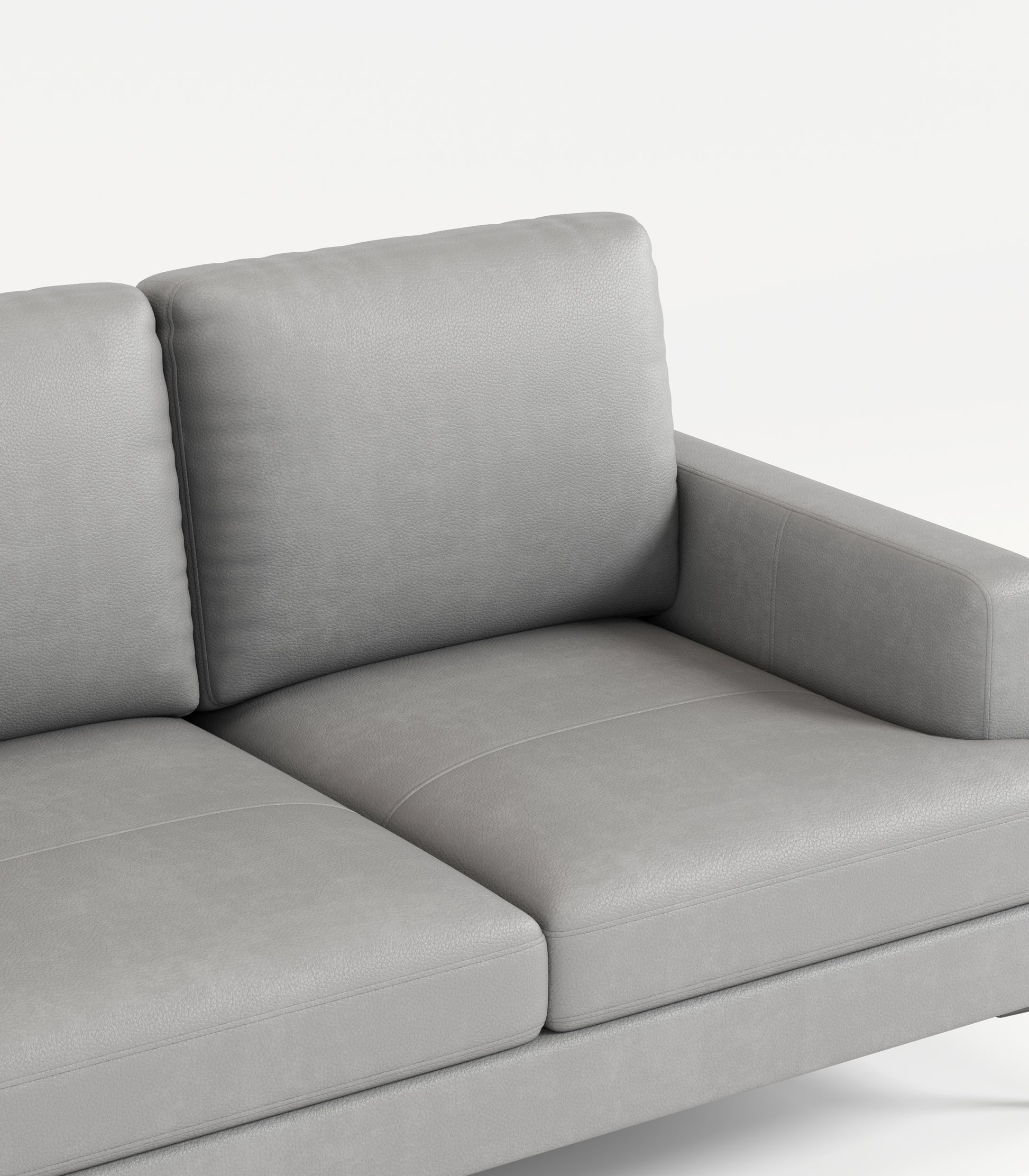 77" Light Gray Luxury Genuine Leather Match Contemporary Sofa With Usb Charger,3 Seats Comfy Coach For Living Room Home Office Light Gray Wood Primary Living Space American Design Foam Genuine Leather 3 Seat