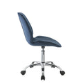 Twilight Blue And Chrome Swivel Office Chair Solid Blue Office Office Chairs Swivel Velvet