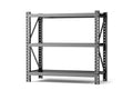 3 Tier Industrial Shelving Rack 47In, Heavy Duty Steel Shelving Unit Adjustable, 51.2