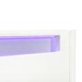 Full Size Upholstered Platform Bed With Led Frame, With Twin Size Trundle And 2 Drawers, Teddy Fleece, White White Fleece