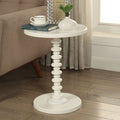 Acton White Finish Accent Table White Synthetic Wood