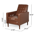 Recliner Light Brown Pu