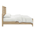 C Tan King Panel Bed King Tan Solid Wood