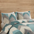 3 Piece Duvet Cover Mini Set King Multicolor Cotton