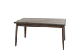 Modern 7Pc Dining Set Ash Walnut Finish Dining Table 6X Side Chairs Foam Cushion Fabric Upholstery Unique Back Design Wood Dining Room Rubberwood Rectangular Dining Table With Chair Upholstered Chair Wood Walnut Solid Back Seats 6