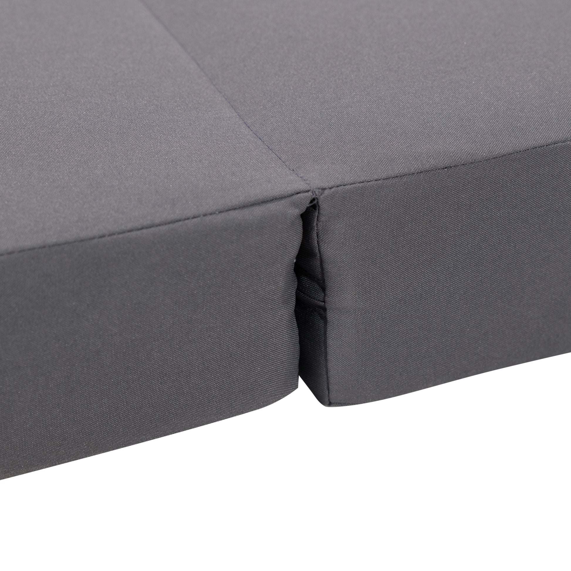 Gray Broadway Ian Chaise Lounge Cushion Triple Folds Gray Waterproof Fabric