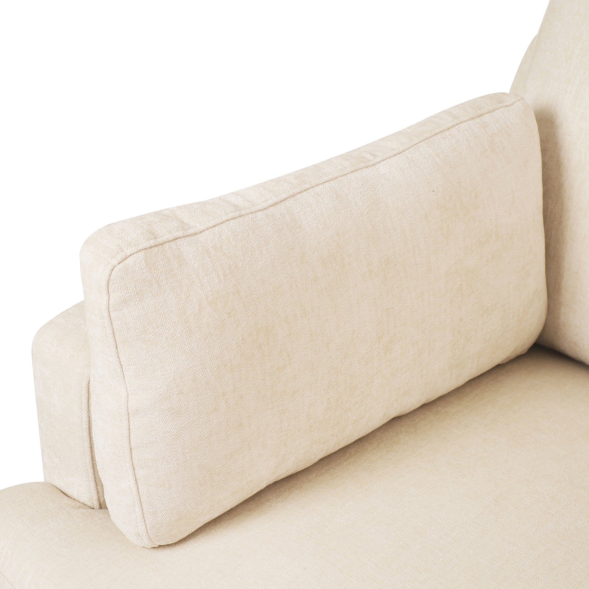 Mirod Oversized Accent Chair Comfortable Armrest Cushions, Versatile Neutral Style, Elegant Design, Durable Frame Beige Polyester