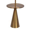 Celestial Modern Floor Lamp With Brass Accent Table With Large White Shade Gold,White Linen,Metal