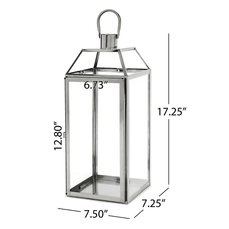 Harris 18"H Stainless Steel Lantern Silver Stainless Steel