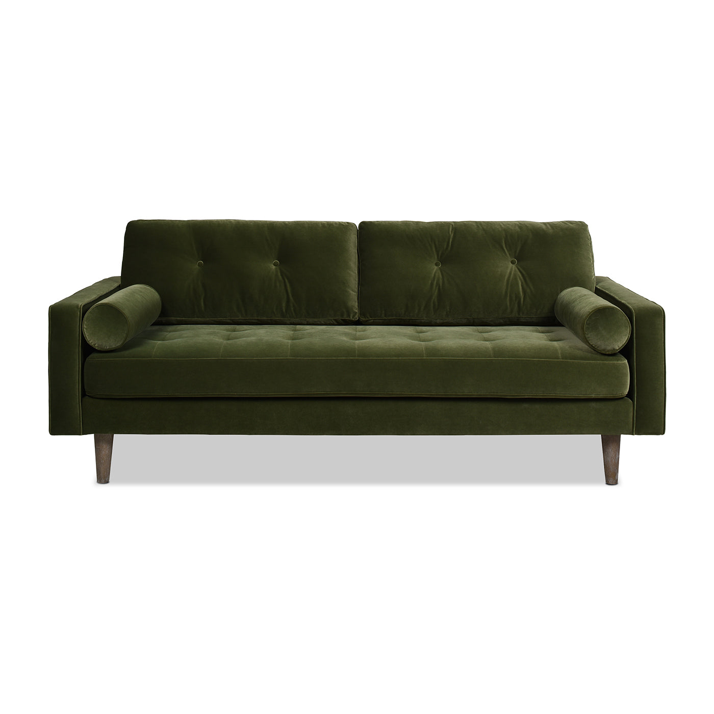 Nicholas 83.5" Mid Century Modern Sofa, Olive Green Performance Velvet Olive Green Foam Velvet 3 Seat