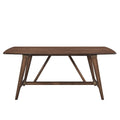 Modern Design 6Pc Dining Set Table Bench And 4X Side Chairs Fabric Upholstered Seat Brown Finish Wooden Dining Kitchen Furniture Brown Mix Seats 6 Dining Room Bench Seating Modern Dining Table With Chair And Bench Wood