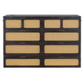 Queen Murphy Bed With Large Drawers,Espresso Queen Espresso Plywood